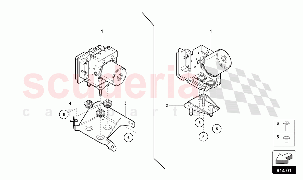 ABS UNIT WITH CONTROL UNIT of Lamborghini Lamborghini Aventador LP780 Ultimae