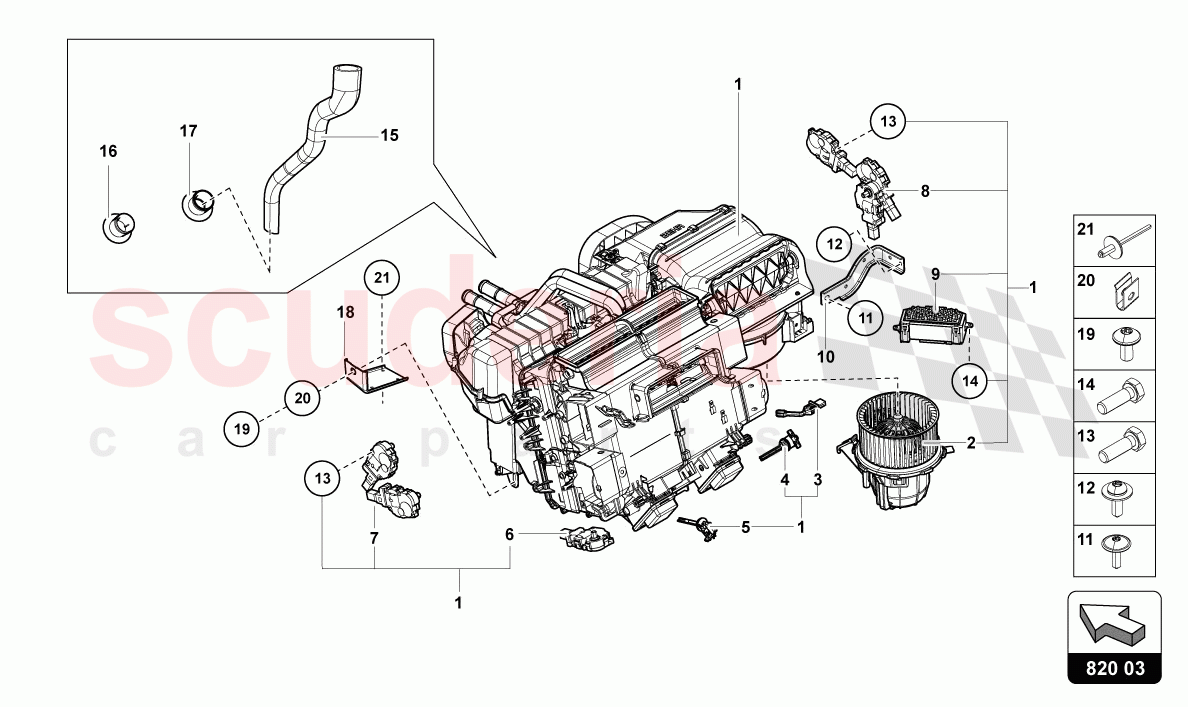 AIR CONDITIONING of Lamborghini Lamborghini Aventador LP780 Ultimae