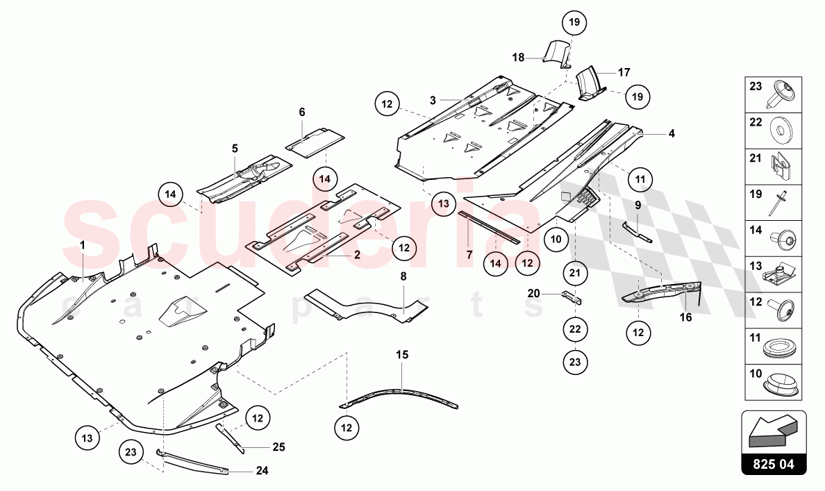 TRIM PANEL FOR FRAME LOWER SECTION of Lamborghini Lamborghini Aventador LP780 Ultimae