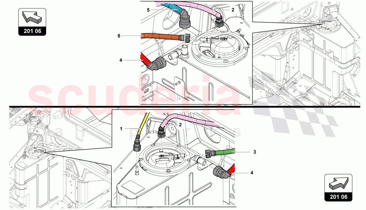 FUEL SUPPLY SYSTEM of Lamborghini Lamborghini Aventador LP780 Ultimae Roadster