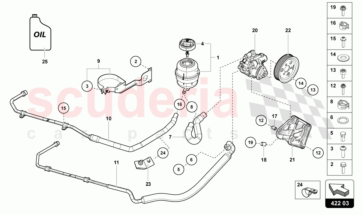 ELECTRIC POWER STEERING PUMP of Lamborghini Lamborghini Aventador LP780 Ultimae Roadster