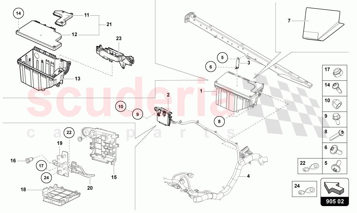 CENTRAL ELECTRICS of Lamborghini Lamborghini Aventador LP780 Ultimae Roadster