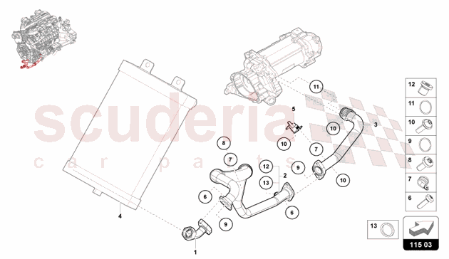 SYSTEM AND FLUID CONTAINER WITH CONNECT. PIECES of Lamborghini Lamborghini Revuelto Coupe