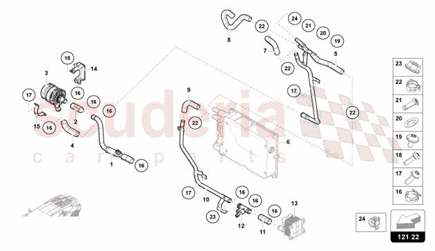 COOLING SYSTEM - HIGH VOLTAGE COOLING of Lamborghini Lamborghini Revuelto Coupe