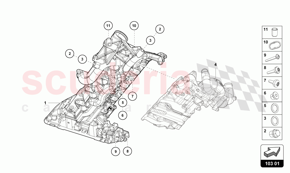 ENGINE OIL SUMP of Lamborghini Lamborghini Huracan Evo Spyder 2WD