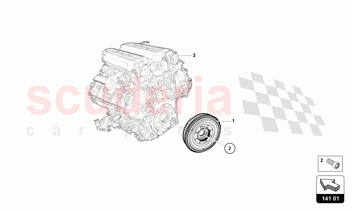 DUAL-MASS FLYWHEEL of Lamborghini Lamborghini Huracan Evo Spyder 2WD