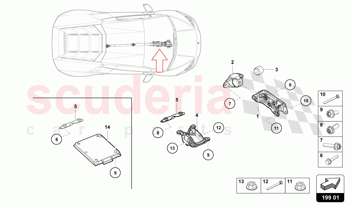 BEARING PIECE of Lamborghini Lamborghini Huracan Evo Spyder 2WD