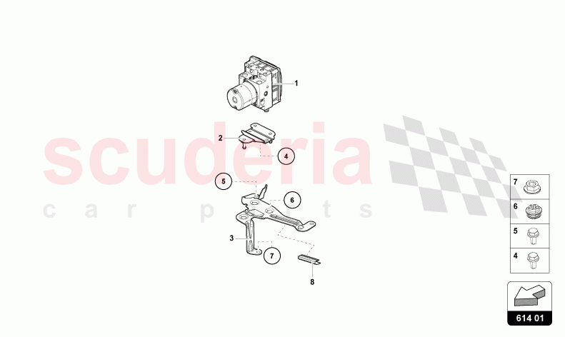 ABS UNIT WITH CONTROL UNIT of Lamborghini Lamborghini Huracan Evo Spyder 2WD