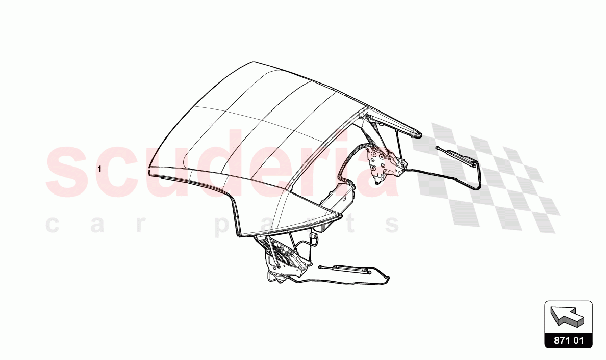 CABRIO ROOF of Lamborghini Lamborghini Huracan Evo Spyder 2WD