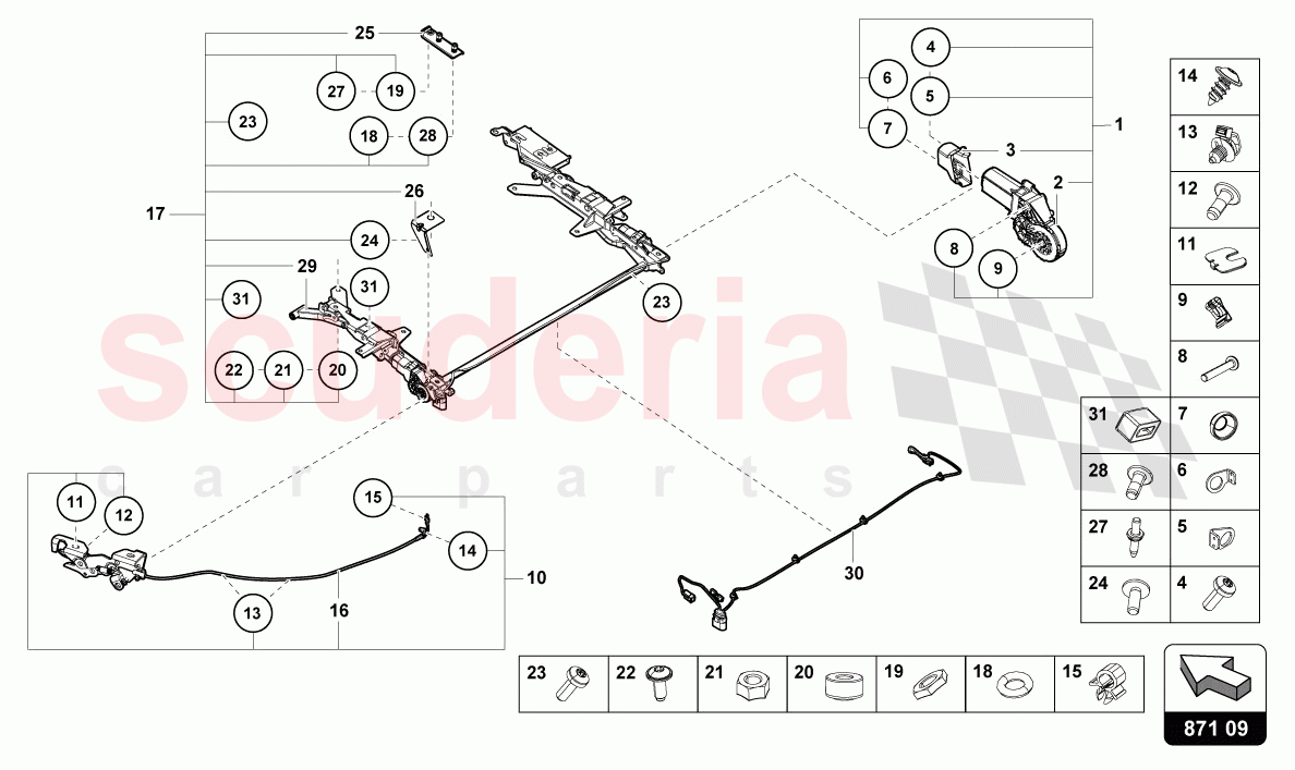 SLIDING ROOF MOTOR of Lamborghini Lamborghini Huracan Evo Spyder 2WD