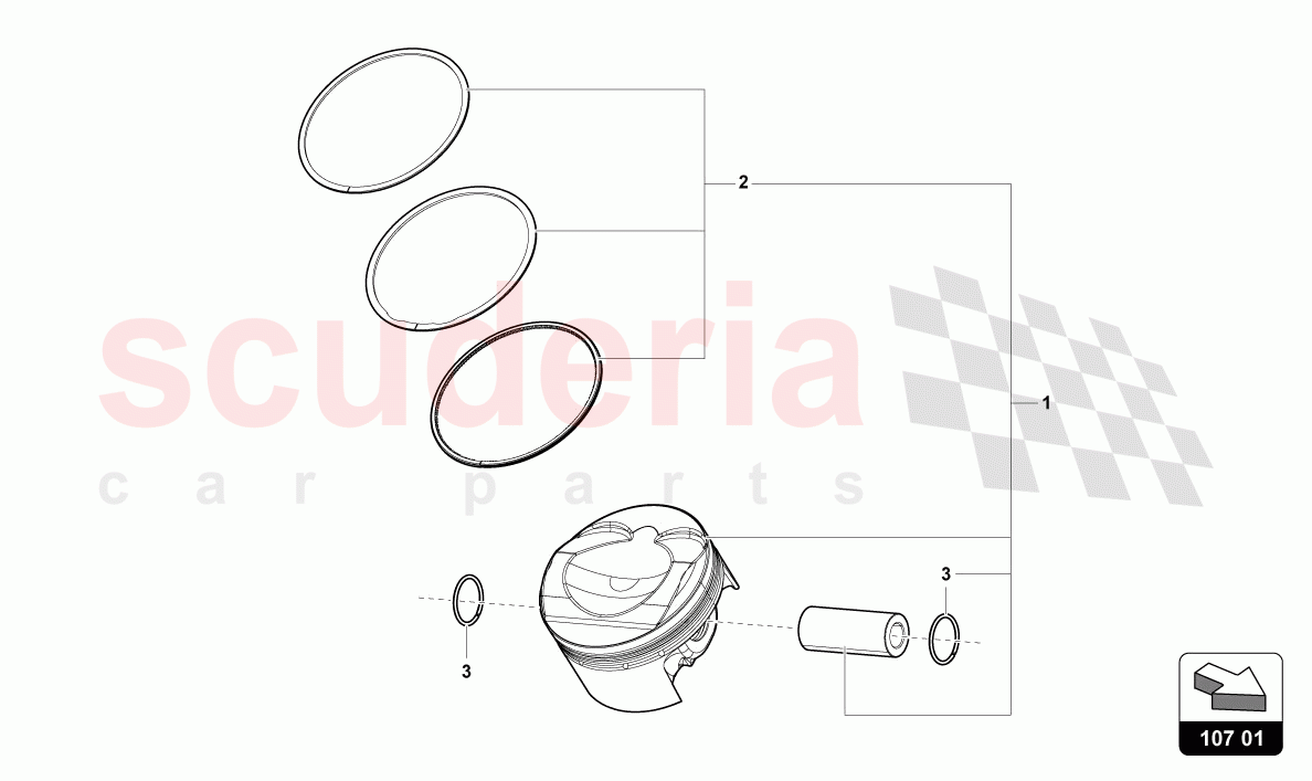 PISTON COMPLETE of Lamborghini Lamborghini Urus S