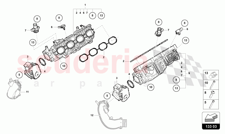 INTAKE MANIFOLD of Lamborghini Lamborghini Urus S