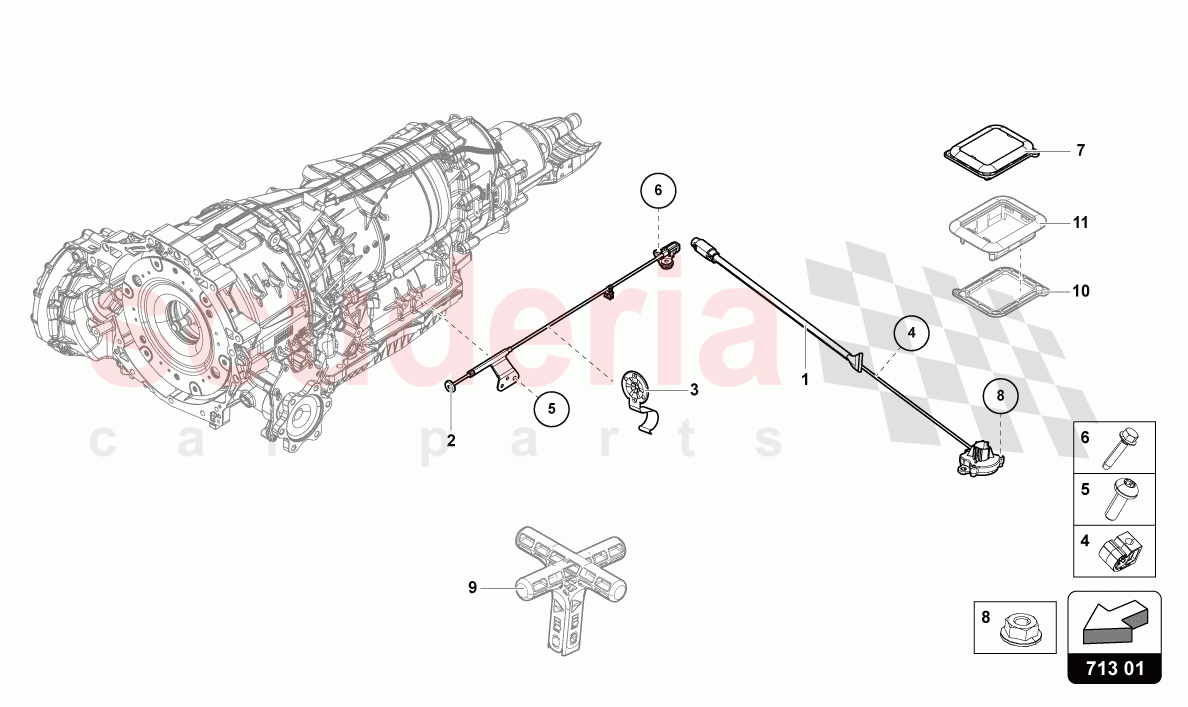 SELECTOR MECHANISM of Lamborghini Lamborghini Urus (2019-2022)