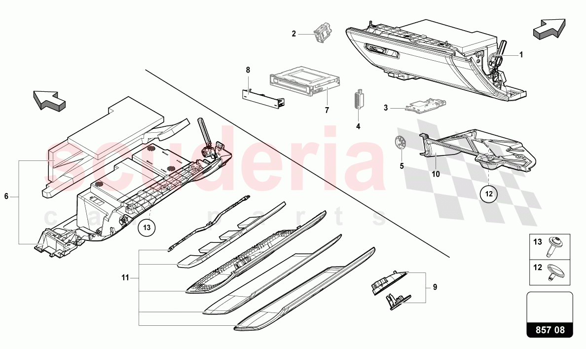 GLOVE BOX of Lamborghini Lamborghini Urus (2019-2022)