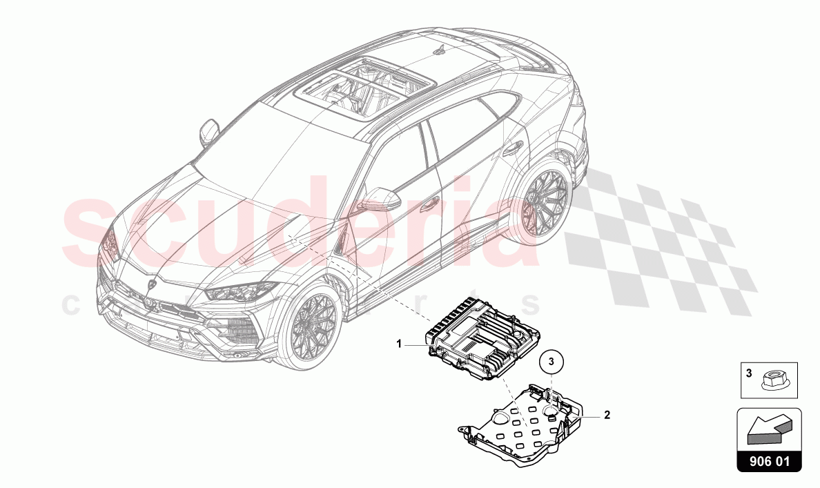 CONTROL UNIT FOR PETROL ENGINE of Lamborghini Lamborghini Urus (2019-2022)