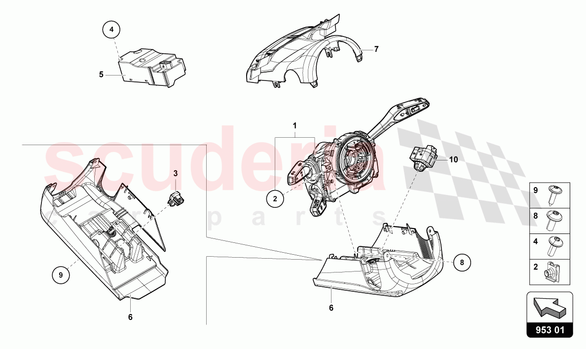 STEERING COL. COMBI SWITCH of Lamborghini Lamborghini Urus (2019-2022)