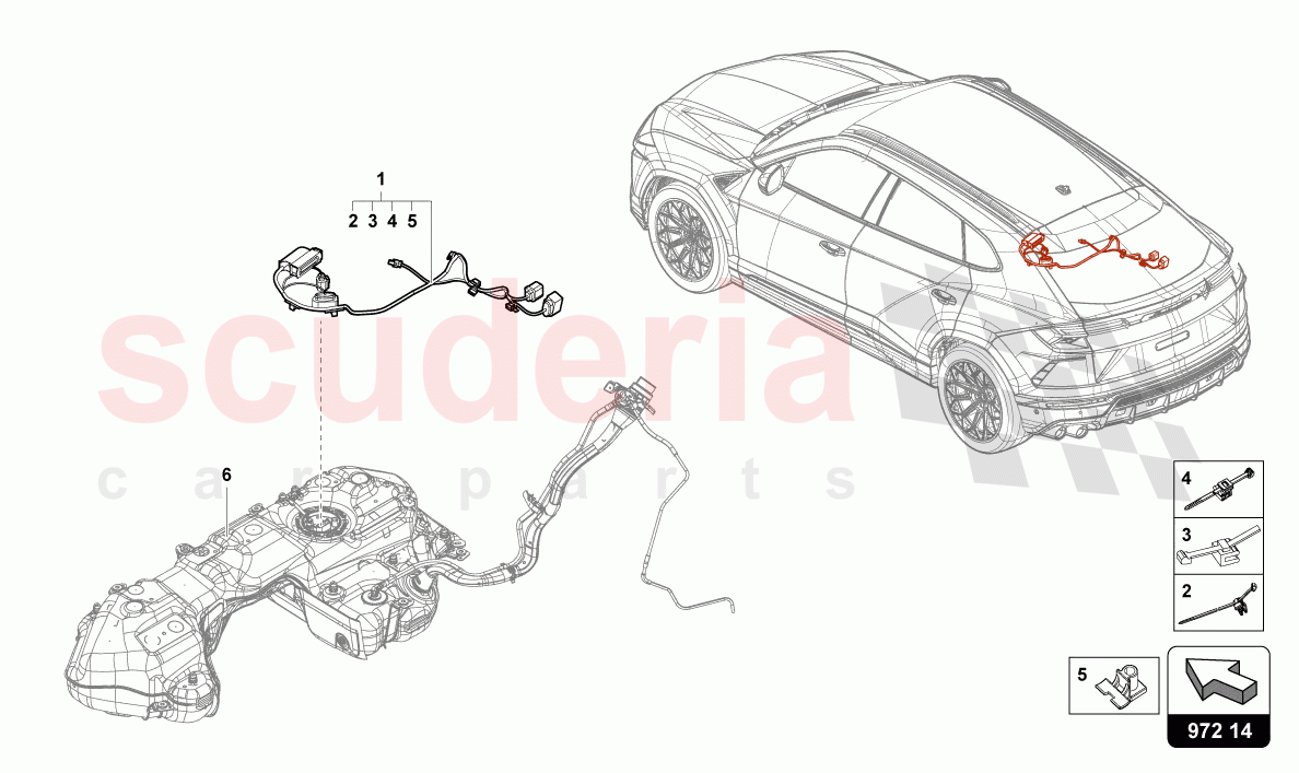 WIRING SET FOR FUEL TANK of Lamborghini Lamborghini Urus (2019-2022)