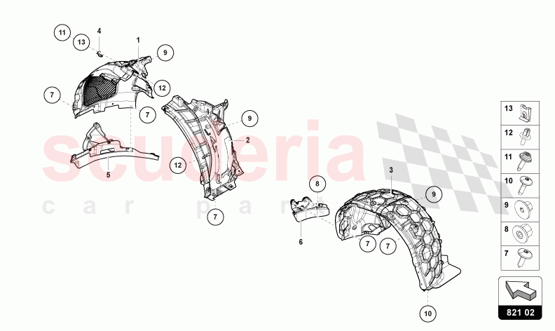 WHEEL HOUSING LINER of Lamborghini Lamborghini Urus Performante