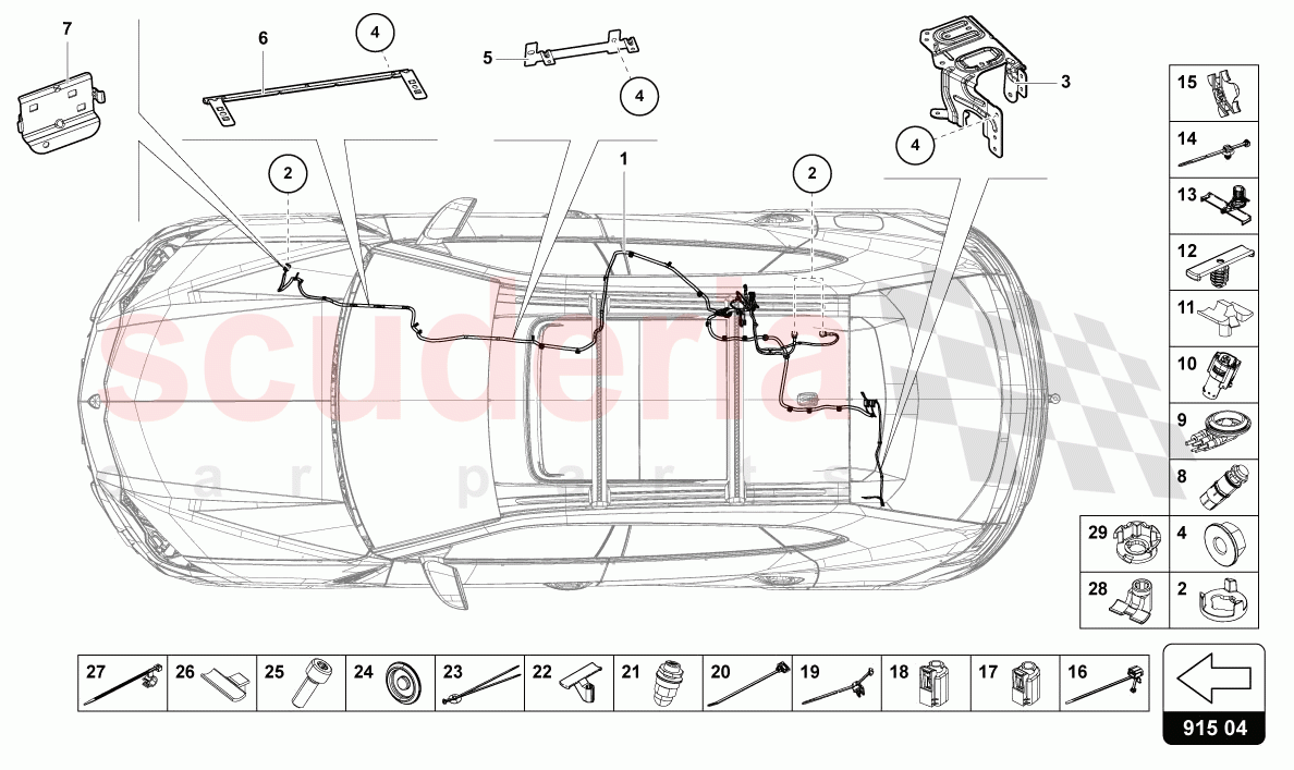 WIRING SET FOR BATTERY +/- of Lamborghini Lamborghini Urus Performante