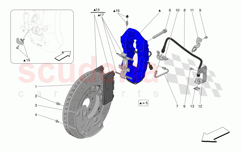 BRAKING DEVICES ON FRONT WHEELS of Maserati Maserati MC20 Leggenda Automatic 3.0 BT V6 2WD 630HP