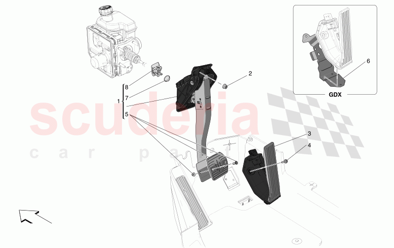 COMPLETE PEDAL BOARD UNIT of Maserati Maserati MC20 Automatic 3.0 BT V6 2WD 630HP