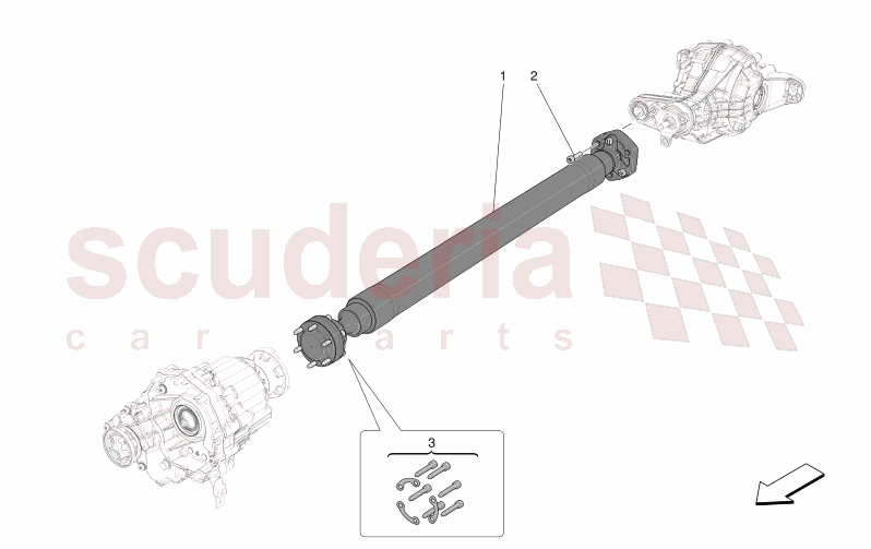 TRANSMISSION SHAFT of Maserati Maserati GranCabrio M189    AUTOMATIC 4WD 3.0 BT V6 490 HP