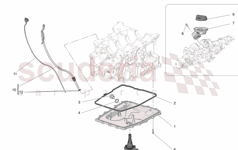 LUBRICATION SYSTEM: CIRCUIT AND COLLECTION of Maserati Maserati GranCabrio M189 TROFEO  AUTOMATIC 4WD 3.0 BT V6 550 HP