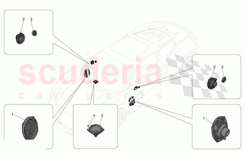 SOUND DIFFUSION SYSTEM of Maserati Maserati MC20 Leggenda Automatic 3.0 BT V6 2WD 630HP
