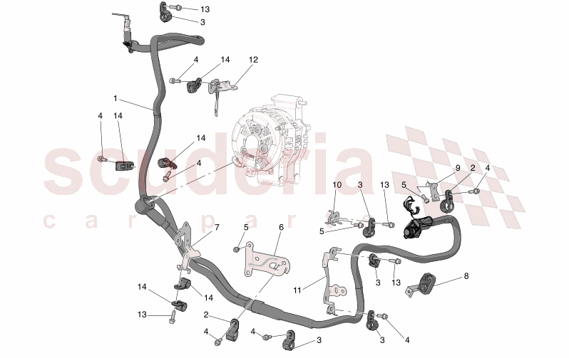 MAIN WIRING of Maserati Maserati GranTurismo M189 TROFEO  AUTOMATIC 4WD 3.0 BT V6 550 HP