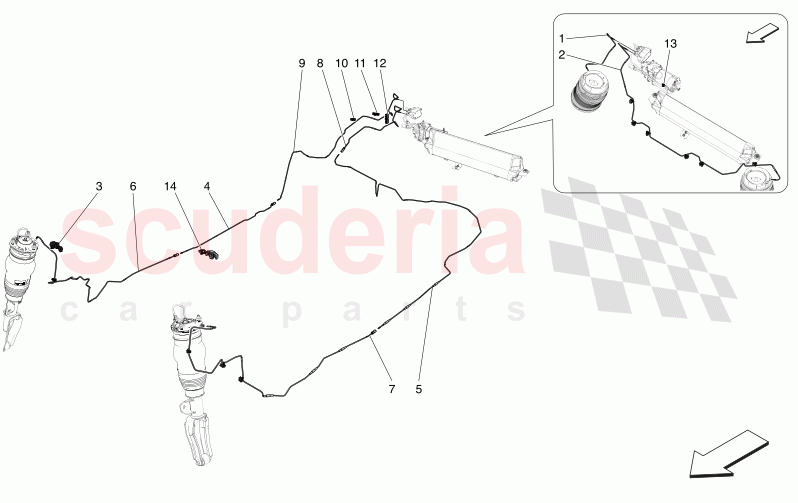 AIR SUSPENSION SYSTEM of Maserati Maserati Grecale Modena Automatic 2.0 T4 4WD 330HP MHEV