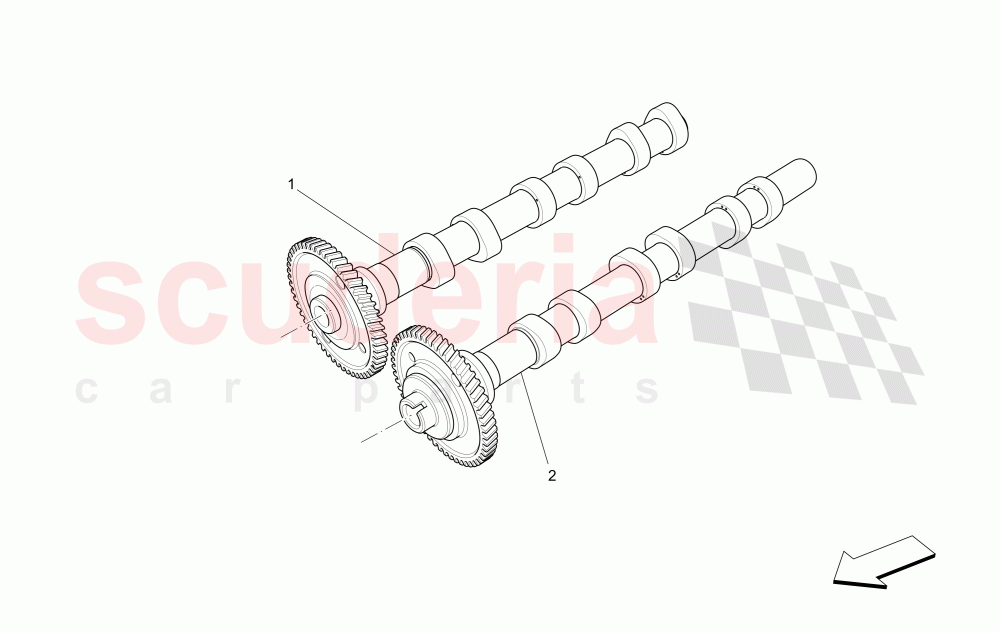 LH CYLINDER HEAD CAMSHAFTS of Maserati Maserati Ghibli (2014-2016) Diesel