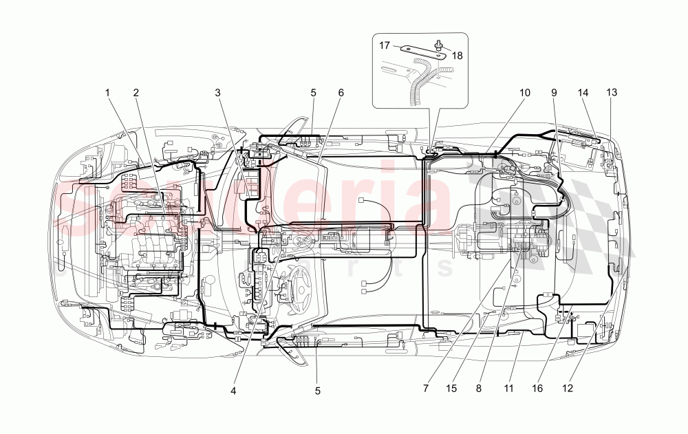 MAIN WIRING of Maserati Maserati 4200 Coupe (2005-2007) GT