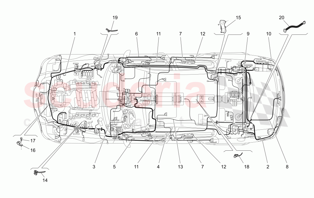 MAIN WIRING of Maserati Maserati Quattroporte (2003-2007) Auto