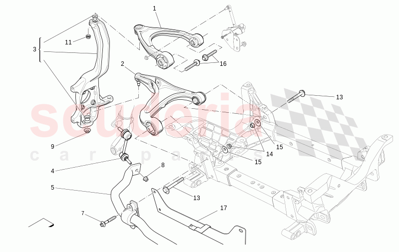 FRONT SUSPENSION of Maserati Maserati Levante Modena Automatic 3.0 BT V6 4WD 350HP