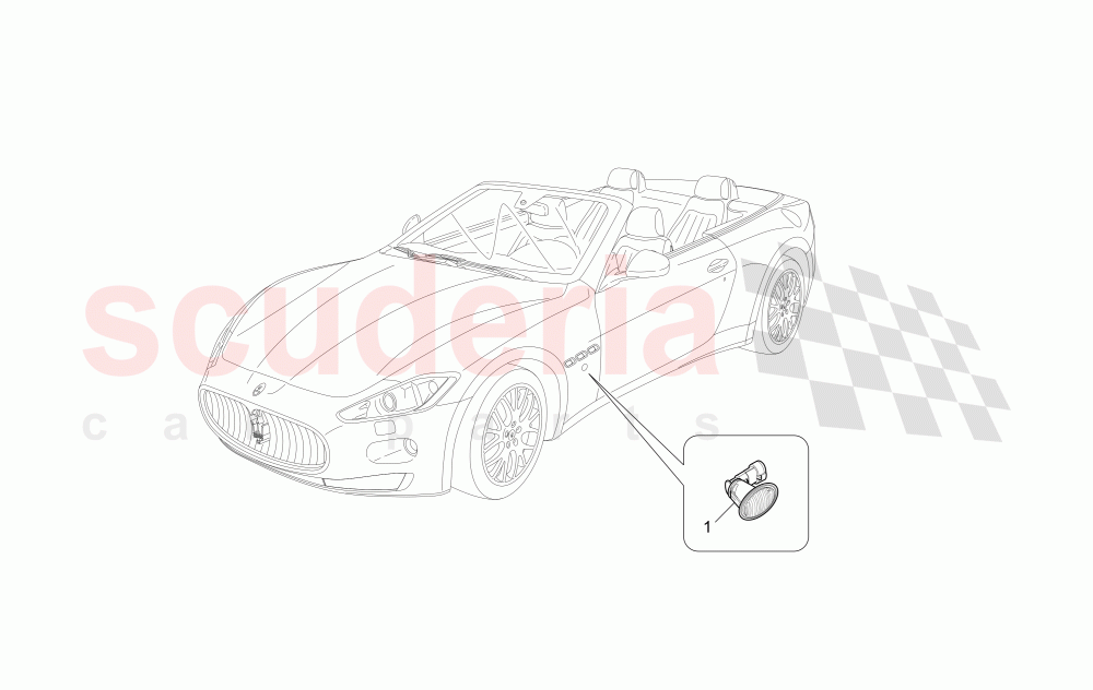 SIDE LIGHT CLUSTERS of Maserati Maserati GranCabrio (2017+) Special Edition