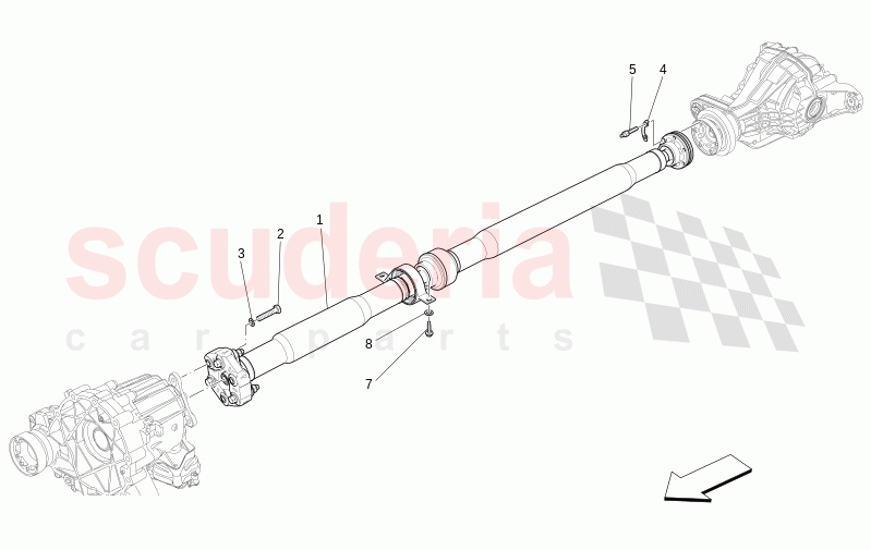 TRANSMISSION SHAFT of Maserati Maserati Levante Modena Automatic 3.0 BT V6 4WD 350HP
