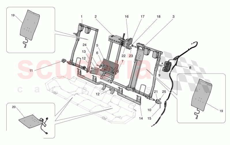 REAR SEATS: MECHANICS AND ELECTRONICS of Maserati Maserati Grecale Modena Automatic 2.0 T4 4WD 330HP MHEV