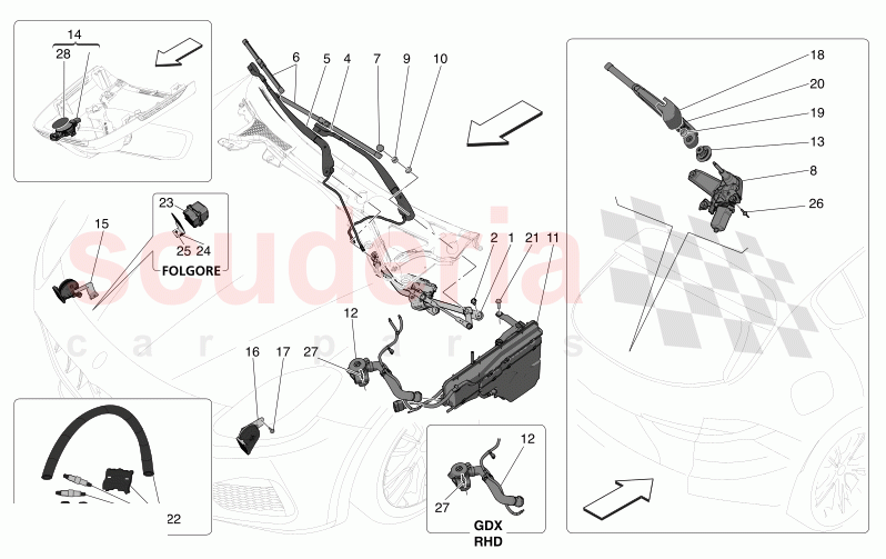 EXTERNAL VEHICLE DEVICES of Maserati Maserati Grecale GT Automatic 2.0 T4 4WD 300HP MHEV