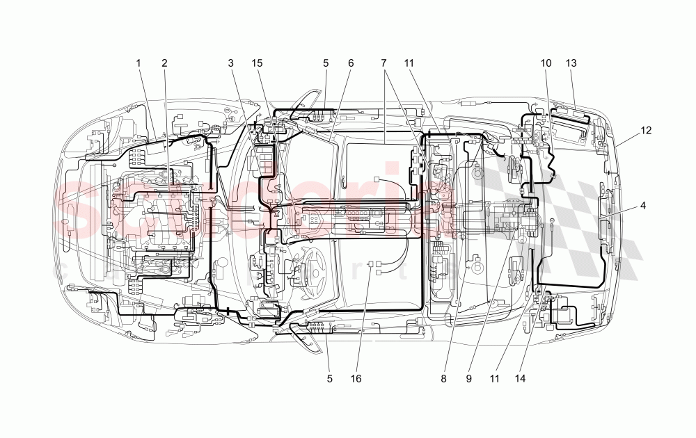 MAIN WIRING (Available with: "Spyder 90th Anniversary" Version) of Maserati Maserati 4200 Spyder (2005-2007) CC