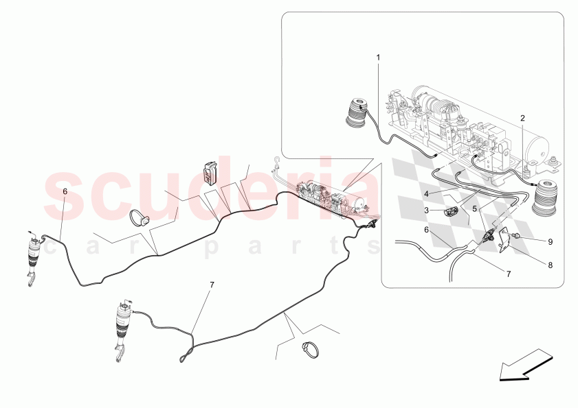 AIR SUSPENSION SYSTEM of Maserati Maserati Levante Modena S Automatic 3.0 BT V6 4WD 430HP