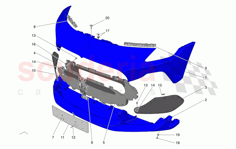 FRONT BUMPER of Maserati Maserati MC20 Automatic 3.0 BT V6 2WD 630HP