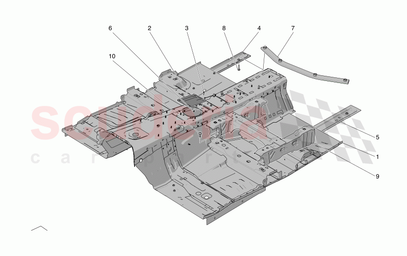 CENTRAL STRUCTURAL FRAMES AND SHEET PANELS of Maserati Maserati Grecale GT Automatic 2.0 T4 4WD 300HP MHEV