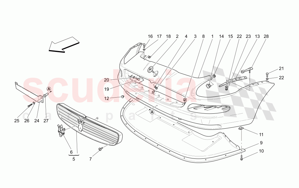 FRONT BUMPER of Maserati Maserati 4200 Spyder (2005-2007) CC
