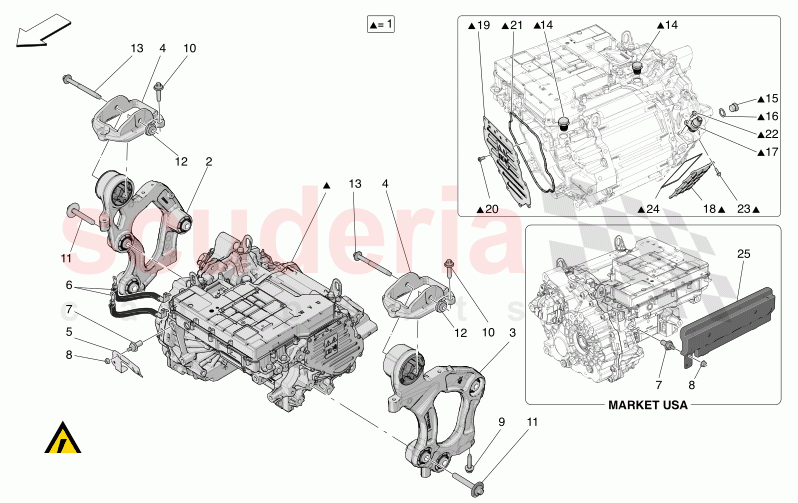 FRONT ELECTRIC AXLE - POWERTRAIN of Maserati Maserati Grecale Folgore Automatic 4WD BEV 400 kW