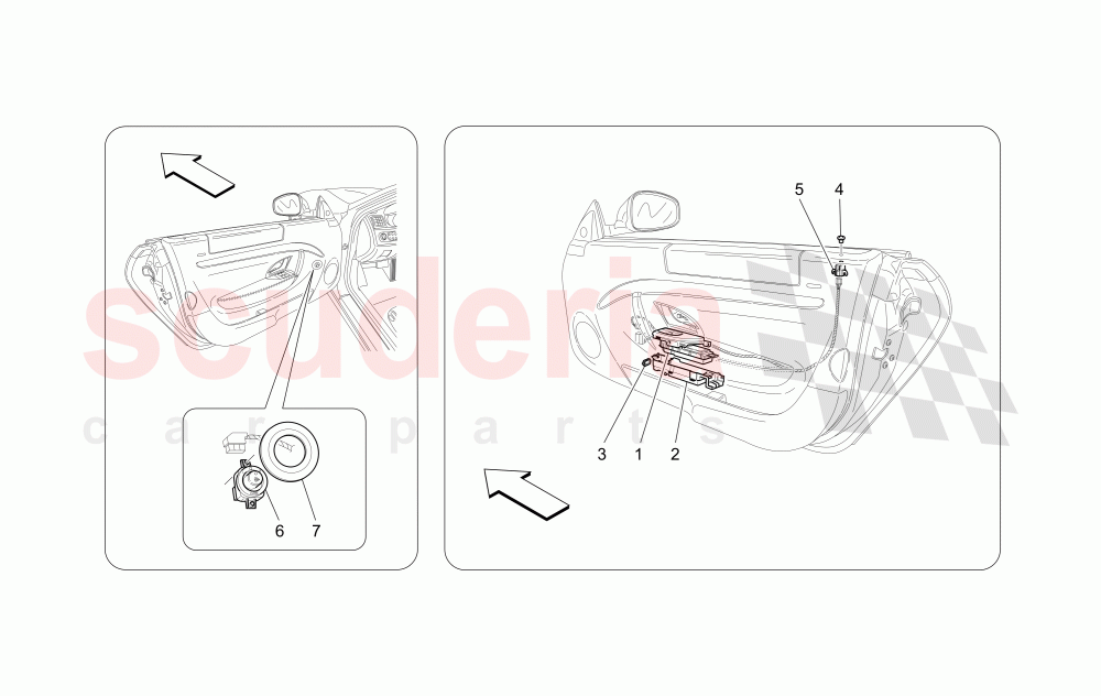 DOOR DEVICES (Not available with: Special Edition) of Maserati Maserati GranTurismo (2011-2013) Auto