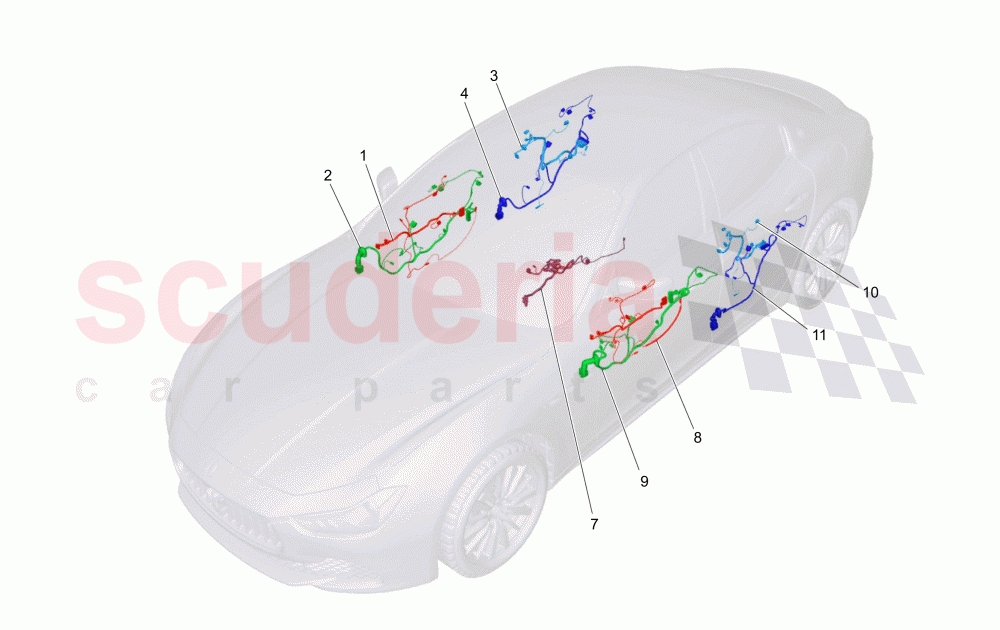 MAIN WIRING (Not available with: CENTRALIZED ELECTRICAL LOCKING) of Maserati Maserati Ghibli (2017+) S