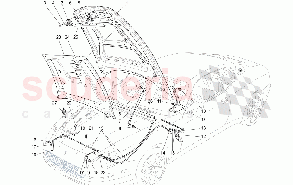 FRONT LID of Maserati Maserati 4200 Coupe (2005-2007) CC