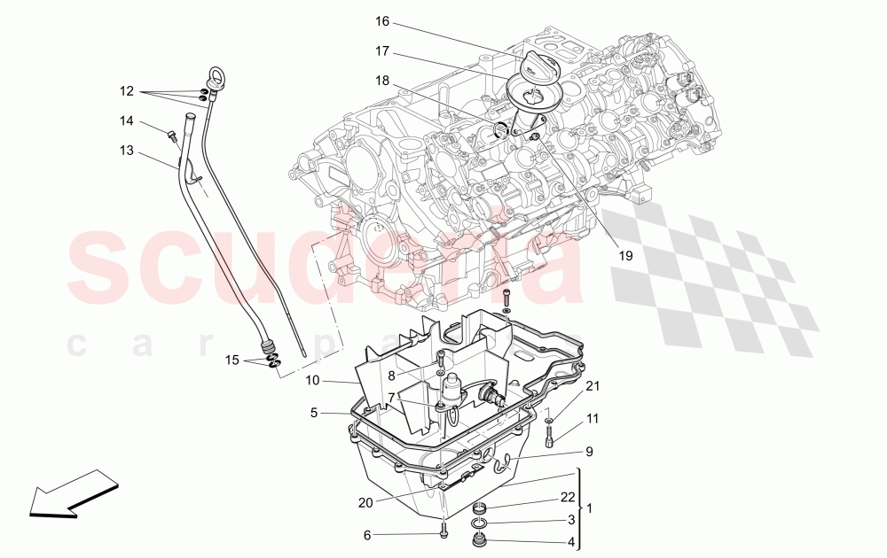 LUBRICATION SYSTEM: CIRCUIT AND COLLECTION of Maserati Maserati Quattroporte (2013+) GTS
