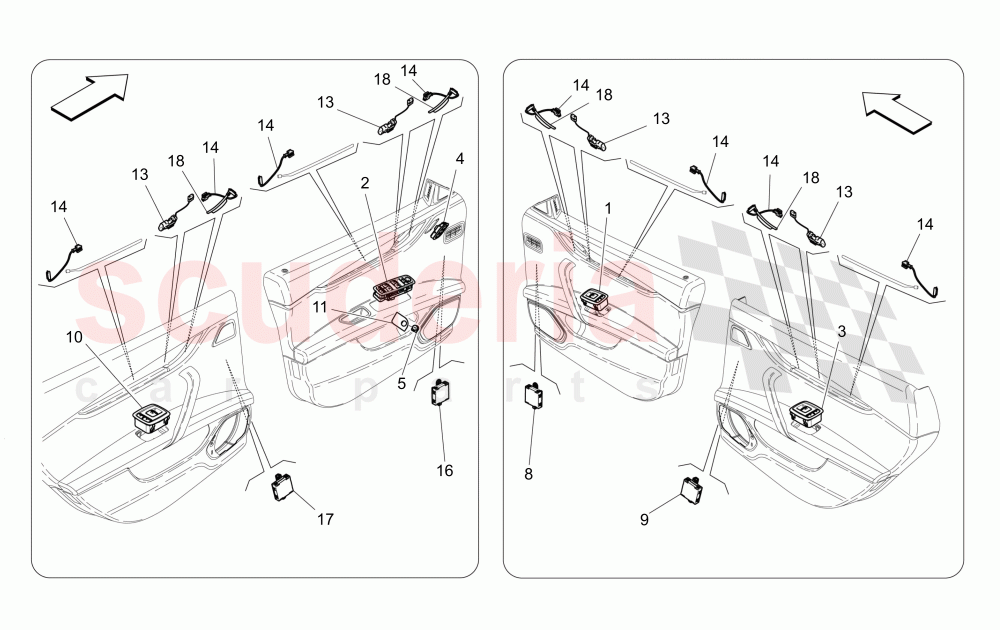 DOOR DEVICES of Maserati Maserati Quattroporte (2013+) GTS