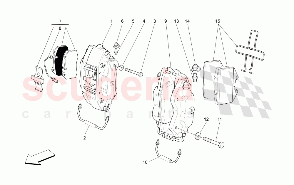 BRAKING DEVICES ON WHEELS of Maserati Maserati 4200 Coupe (2005-2007) GT